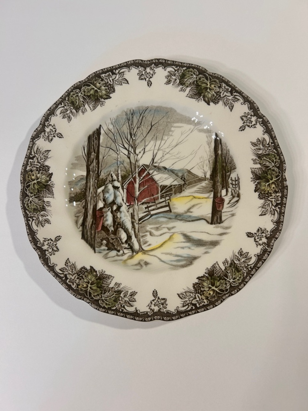 Friendly Village Johnson Brothers Sugar Maples Dinner Plate Buffet Plate